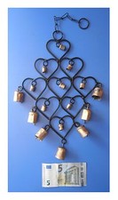 Pendente in metallo 9 cuori 16