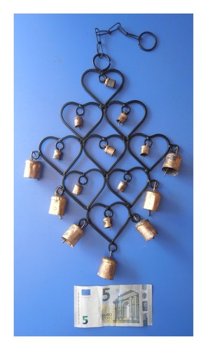 Pendente metallo cuori 16 - in,