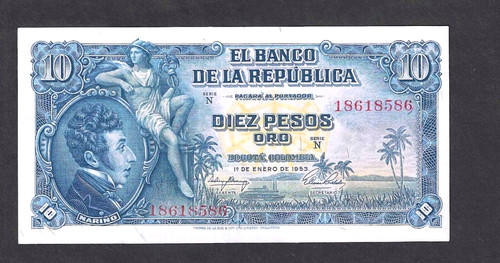 Colombia pesos oro 1953 - colombia,