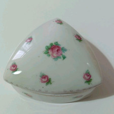 Scatolina Ceramica Capodimonte Portagioie Vintage Anni 50 Alta Cm4 Lati Cm7x7x7