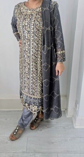 Abito salwar kameez grigio - kameez,