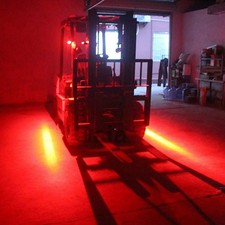 Lampeggiante Strobo LED ROSSO 6 SMD 12- 24V Sicurezza Carrello Elevatore Muletto
