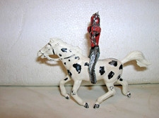 SOLDATINI CROMOPLASTO-CROMINI-65mm-INDIANO CON ARCO SU CAV. PEZZZATO-NO PIEDE SX