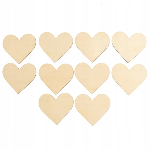 Set cuori legno - set, 6cm