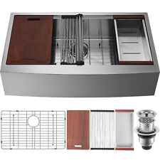 VEVOR Lavello da Cucina Lavello da Incasso in Acciaio Inox 304 Vasca 91x56 cm