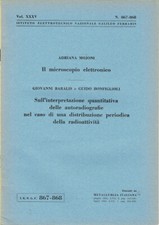 Il microscopio elettronico - Sull'interpretazione quantitativa delle autoradiogr