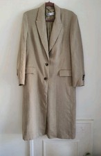 Trench coat in lino beige