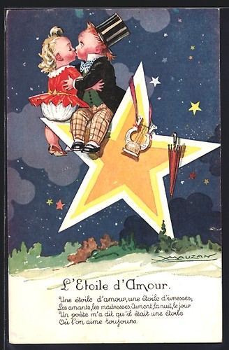 Cartolina artista mauzan la - mauzan:,