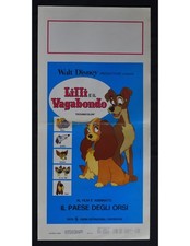 locandina LILLI E IL VAGABONDO Walt Disney Lady and the Tramp Spaghetti B28