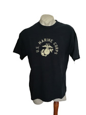 US MARINE CORPS VINTAGE Maglia T-shirt Trikot Jersey Camisa Cotone Blu size L