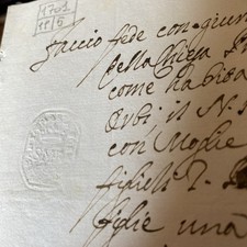 Raro Timbro A Secco Repubblica Venezia 1701 Fam Manin