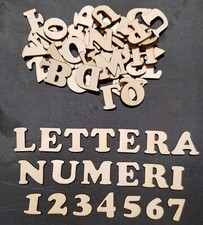 Lettere e numeri in legno compensato taglio laser - vedi descrizione dimensioni
