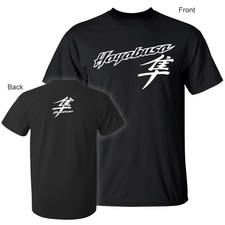 T-shirt nera unisex Hayabusa, moto, corsa