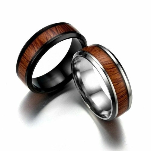 Anello uomo tungsteno legno - anello,