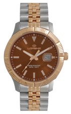 LORENZ Ginevra Orologio Uomo Jubilee 26981GG Marrone Bicolore Ramato con Data al