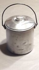 Antico Contenitore Bidoncino In Alluminio Per Latte Vintage