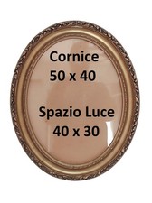 Cornice ovale antica dorata in