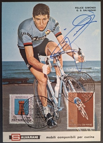 Felice gimondi autografo - felice,