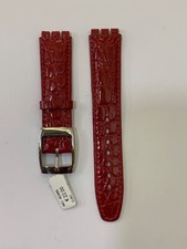 CINTURINO COMPATIBILE OROLOGIO SWATCH 17 MM ROSSO IRONY - NUOVO