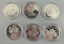 n°6 argento once colonie inglesi proof various coins silver Ag oz english colony