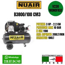 B3800/100 CM3 COMPRESSORE AD ARIA 100LT ABAC NUAIR CINGHIA MONOSTADIO V230 MONOF
