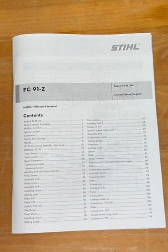 Fc91 stihl edger manuale - 91,
