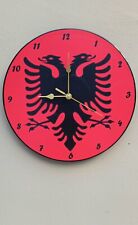 Bandiera Albanese - Albania - Orologio da parete su Vinile 30cm