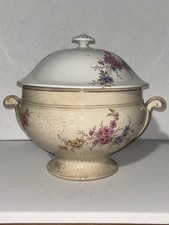 Antica Zuppiera Brodiera In Ceramica Decorata S.C.Richard Primi 900