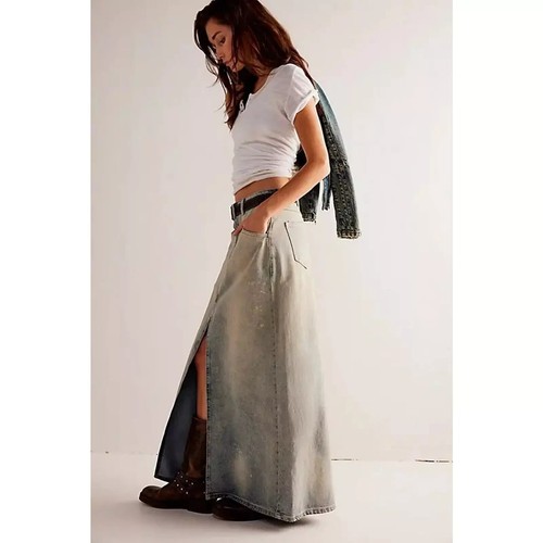 Maxi gonna denim nuova free - maxi,