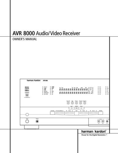 Harman kardon avr - kardon, avr-8000
