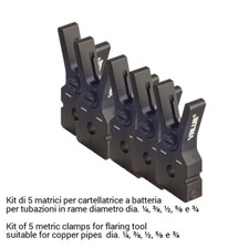 VALUE - KIT 5 MATRICI PER CARTELLATRICE A BATTERIA VET-19LI PER TUBI IN POLLICI