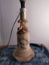 Lampada alabastro marmo italia Volterra arte-Marble alabaster lamp