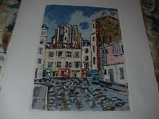 ORFEO TAMBURI ACQUAFORTE ACQUATINTA CON TIMBRO A SECCO ORIGINALE 70X50