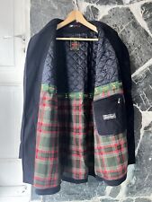 Cappotto Loden Original Steinbock Himalaya blu tartan scozzese Cashmere e lana