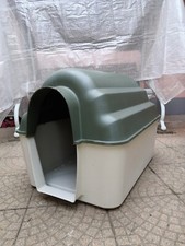 Cuccia cottage per cani  taglia grande taglia M, colore verde e bianca 100x70x70