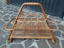 Portariviste e portabottiglie bar rattan modernariato in ottime condizioni