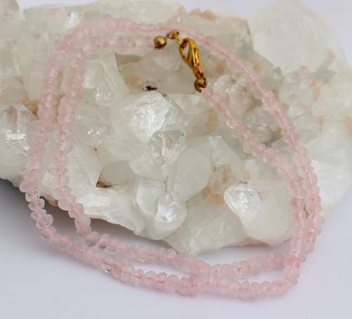 Quarzo rosa collana - rosa,