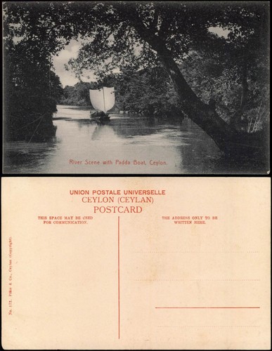 Cartolina scena fiume con - fiume,