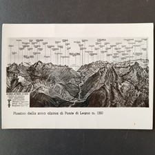 Cartolina Vintage Anni 50. Plastico Della Zona Alpina Di Ponte Di Legno.