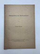 Giorgio Pasquali, Doxographica