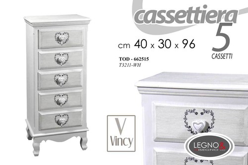 Cassettiera cassetti shabby - cassettiera,