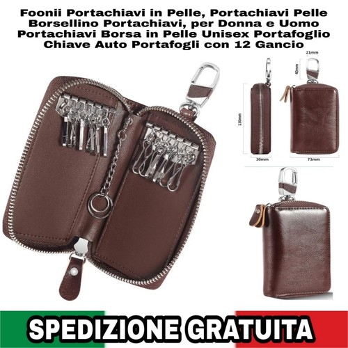 Portachiavi pelle marrone - in,