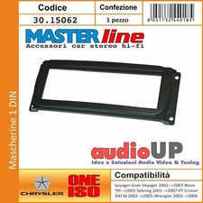 MASCHERINA AUTORADIO 1 DIN CHRYSLER GRAN VOYAGER 2001-2007 ADATTATORE UN DIN