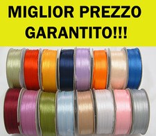 NASTRO DOPPIO RASO 3 MM MILLIMETRI BOBINE DA 50 METRI BOMBONIERE FAI DA TE!!!