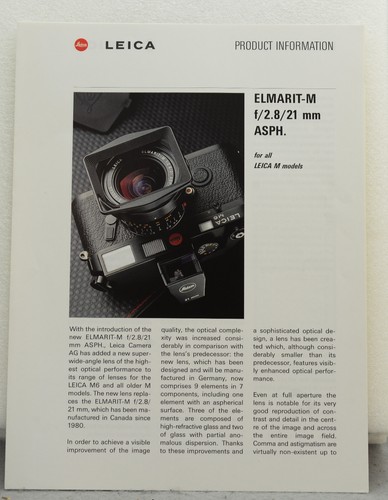 Leica elmarit 21mm asph - leica, elmarit-m