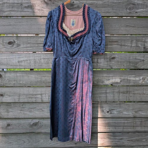 Abito dirndl vintage blu - , e