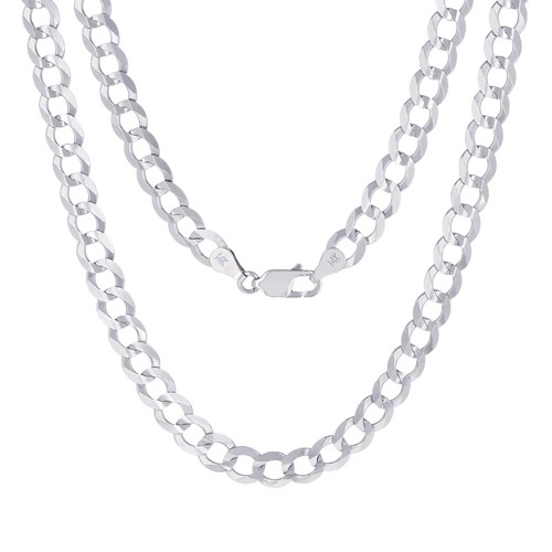 14k oro bianco - 7mm, solido