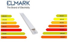 CANALINA 2 METRI CON COPERCHIO IN PVC BIANCO 40X40 60X60 80X40 80X60 100X40 1...