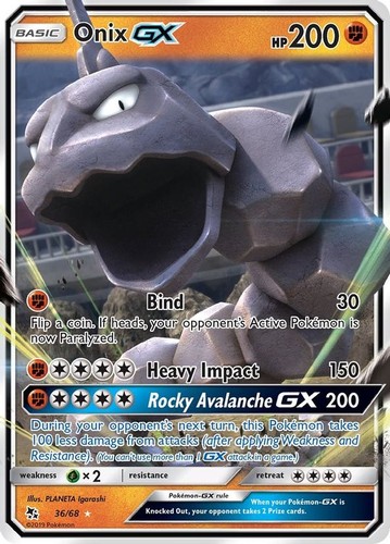 Onix 68 pokemon - gx,