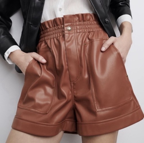 Zara pantaloncino ecopelle